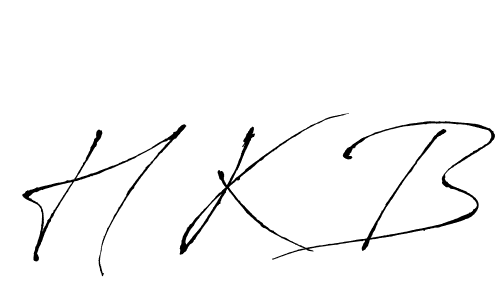 Create a beautiful signature design for name H K B. With this signature (Antro_Vectra) fonts, you can make a handwritten signature for free. H K B signature style 6 images and pictures png