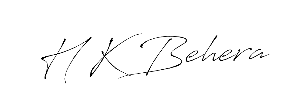 Use a signature maker to create a handwritten signature online. With this signature software, you can design (Antro_Vectra) your own signature for name H K Behera. H K Behera signature style 6 images and pictures png