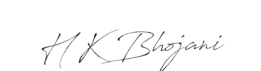 H K Bhojani stylish signature style. Best Handwritten Sign (Antro_Vectra) for my name. Handwritten Signature Collection Ideas for my name H K Bhojani. H K Bhojani signature style 6 images and pictures png