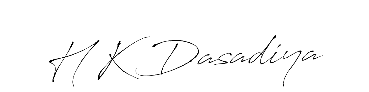 Also You can easily find your signature by using the search form. We will create H K Dasadiya name handwritten signature images for you free of cost using Antro_Vectra sign style. H K Dasadiya signature style 6 images and pictures png