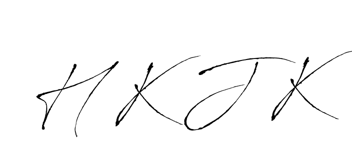 How to Draw H K J K signature style? Antro_Vectra is a latest design signature styles for name H K J K. H K J K signature style 6 images and pictures png