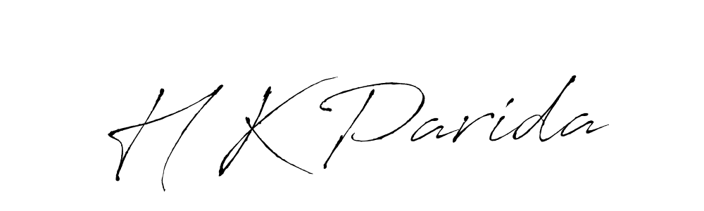 Also You can easily find your signature by using the search form. We will create H K Parida name handwritten signature images for you free of cost using Antro_Vectra sign style. H K Parida signature style 6 images and pictures png