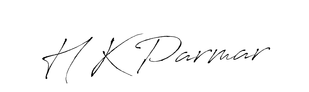 H K Parmar stylish signature style. Best Handwritten Sign (Antro_Vectra) for my name. Handwritten Signature Collection Ideas for my name H K Parmar. H K Parmar signature style 6 images and pictures png