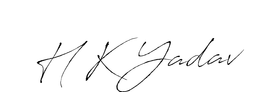 Also You can easily find your signature by using the search form. We will create H K Yadav name handwritten signature images for you free of cost using Antro_Vectra sign style. H K Yadav signature style 6 images and pictures png