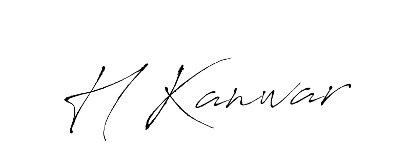 if you are searching for the best signature style for your name H Kanwar. so please give up your signature search. here we have designed multiple signature styles  using Antro_Vectra. H Kanwar signature style 6 images and pictures png