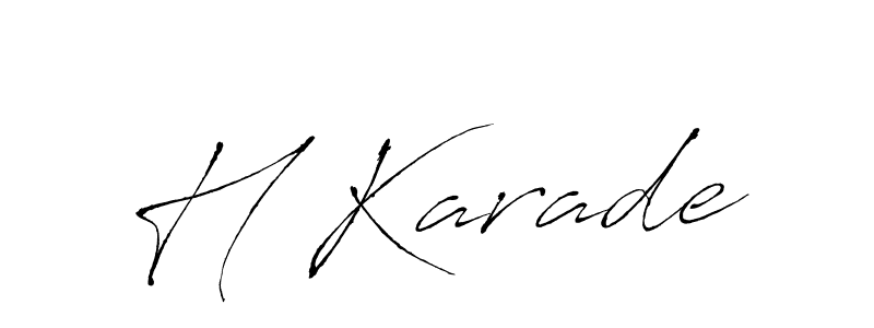 Best and Professional Signature Style for H Karade. Antro_Vectra Best Signature Style Collection. H Karade signature style 6 images and pictures png