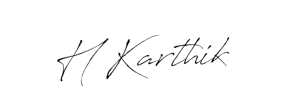 This is the best signature style for the H Karthik name. Also you like these signature font (Antro_Vectra). Mix name signature. H Karthik signature style 6 images and pictures png