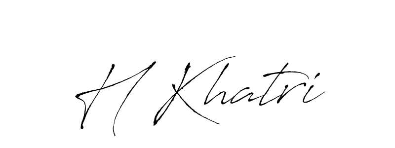 Create a beautiful signature design for name H Khatri. With this signature (Antro_Vectra) fonts, you can make a handwritten signature for free. H Khatri signature style 6 images and pictures png