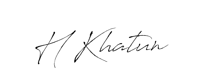 Also You can easily find your signature by using the search form. We will create H Khatun name handwritten signature images for you free of cost using Antro_Vectra sign style. H Khatun signature style 6 images and pictures png