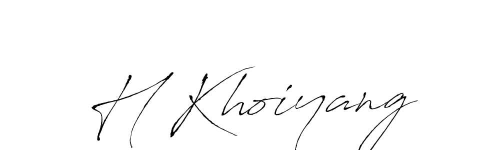 Create a beautiful signature design for name H Khoiyang. With this signature (Antro_Vectra) fonts, you can make a handwritten signature for free. H Khoiyang signature style 6 images and pictures png