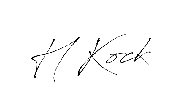 Create a beautiful signature design for name H Kock. With this signature (Antro_Vectra) fonts, you can make a handwritten signature for free. H Kock signature style 6 images and pictures png