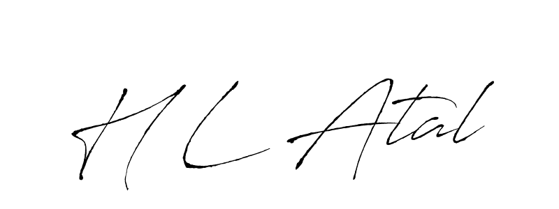 Design your own signature with our free online signature maker. With this signature software, you can create a handwritten (Antro_Vectra) signature for name H L Atal. H L Atal signature style 6 images and pictures png