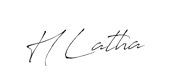 Create a beautiful signature design for name H Latha. With this signature (Antro_Vectra) fonts, you can make a handwritten signature for free. H Latha signature style 6 images and pictures png