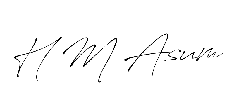 How to make H M Asum signature? Antro_Vectra is a professional autograph style. Create handwritten signature for H M Asum name. H M Asum signature style 6 images and pictures png