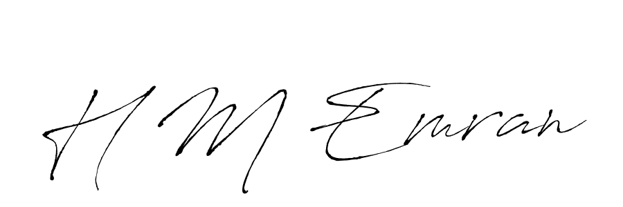 Also we have H M Emran name is the best signature style. Create professional handwritten signature collection using Antro_Vectra autograph style. H M Emran signature style 6 images and pictures png