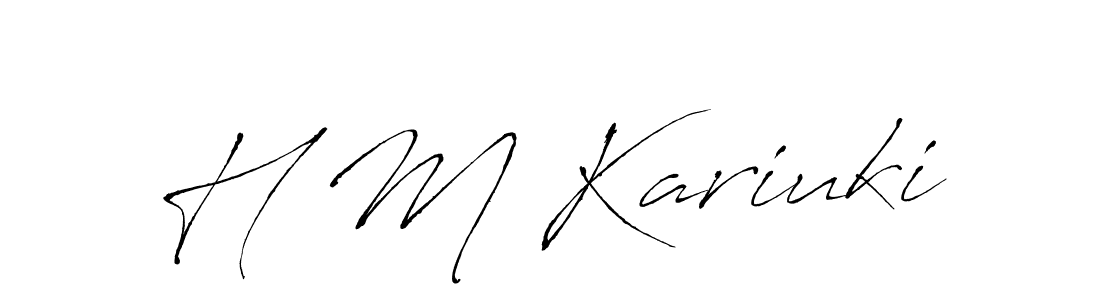 Also we have H M Kariuki name is the best signature style. Create professional handwritten signature collection using Antro_Vectra autograph style. H M Kariuki signature style 6 images and pictures png