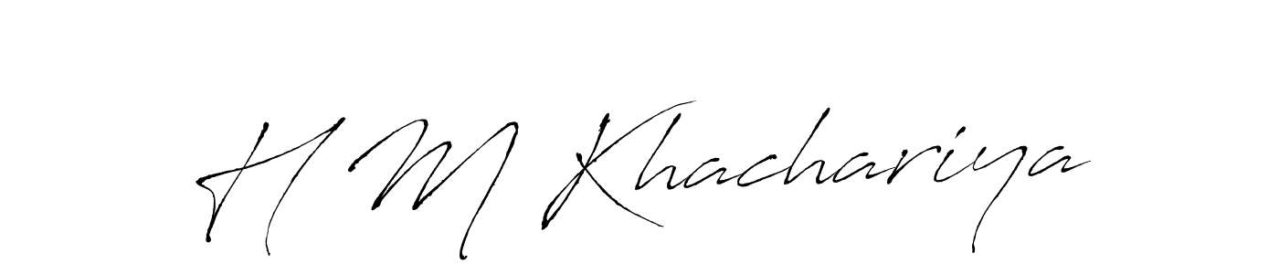 You should practise on your own different ways (Antro_Vectra) to write your name (H M Khachariya) in signature. don't let someone else do it for you. H M Khachariya signature style 6 images and pictures png