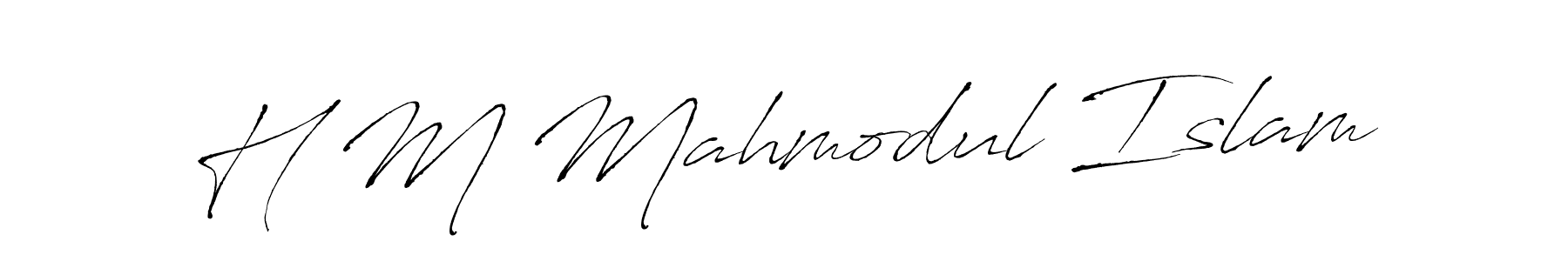 Antro_Vectra is a professional signature style that is perfect for those who want to add a touch of class to their signature. It is also a great choice for those who want to make their signature more unique. Get H M Mahmodul Islam name to fancy signature for free. H M Mahmodul Islam signature style 6 images and pictures png