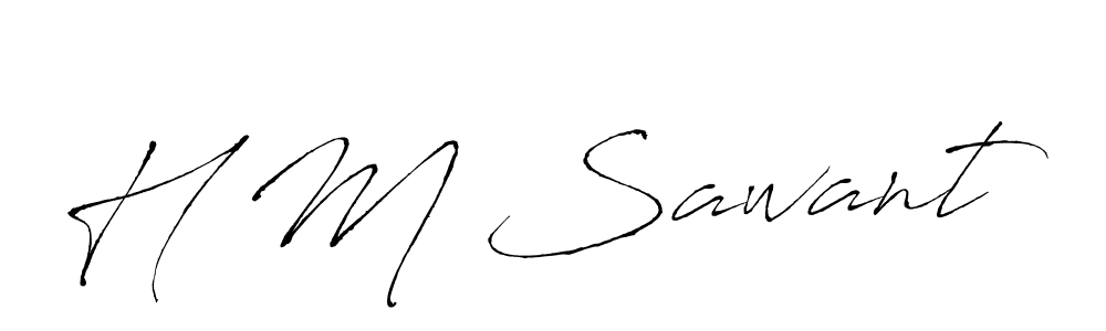 Use a signature maker to create a handwritten signature online. With this signature software, you can design (Antro_Vectra) your own signature for name H M Sawant. H M Sawant signature style 6 images and pictures png