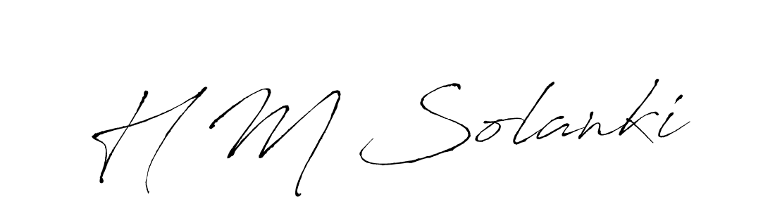 H M Solanki stylish signature style. Best Handwritten Sign (Antro_Vectra) for my name. Handwritten Signature Collection Ideas for my name H M Solanki. H M Solanki signature style 6 images and pictures png