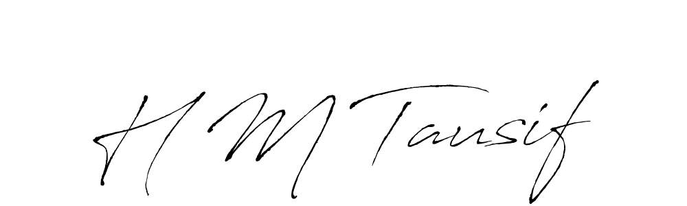 Make a beautiful signature design for name H M Tausif. With this signature (Antro_Vectra) style, you can create a handwritten signature for free. H M Tausif signature style 6 images and pictures png
