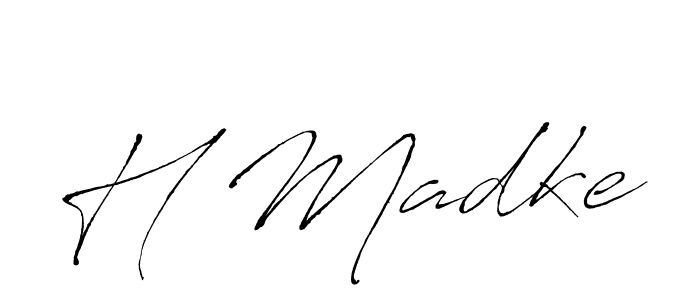 How to make H Madke signature? Antro_Vectra is a professional autograph style. Create handwritten signature for H Madke name. H Madke signature style 6 images and pictures png