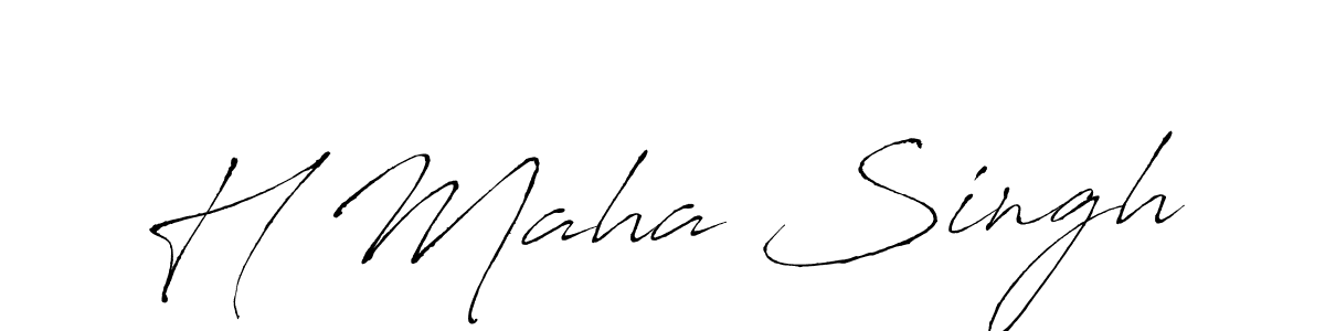 You should practise on your own different ways (Antro_Vectra) to write your name (H Maha Singh) in signature. don't let someone else do it for you. H Maha Singh signature style 6 images and pictures png