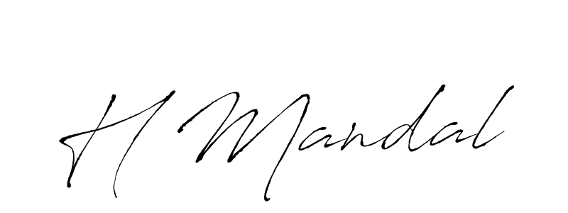 Also we have H Mandal name is the best signature style. Create professional handwritten signature collection using Antro_Vectra autograph style. H Mandal signature style 6 images and pictures png