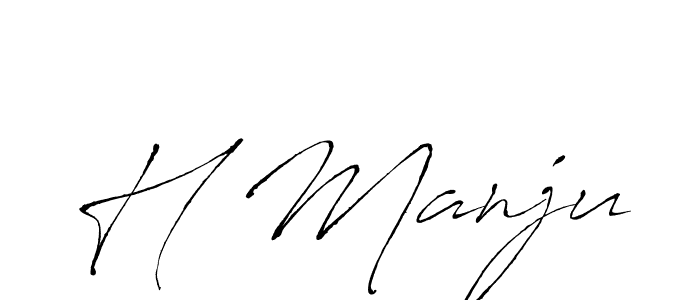 Similarly Antro_Vectra is the best handwritten signature design. Signature creator online .You can use it as an online autograph creator for name H Manju. H Manju signature style 6 images and pictures png