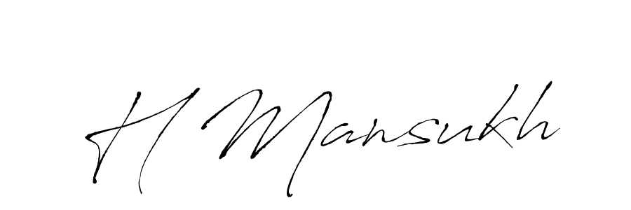 Use a signature maker to create a handwritten signature online. With this signature software, you can design (Antro_Vectra) your own signature for name H Mansukh. H Mansukh signature style 6 images and pictures png