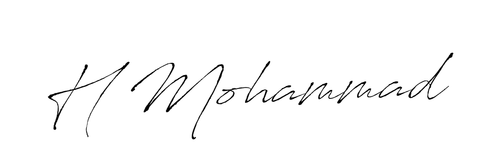 Make a beautiful signature design for name H Mohammad. With this signature (Antro_Vectra) style, you can create a handwritten signature for free. H Mohammad signature style 6 images and pictures png