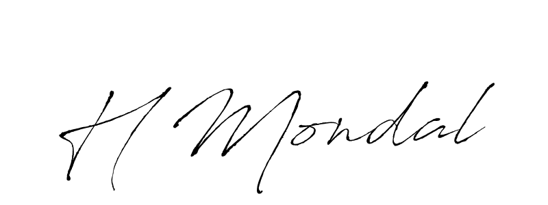 Also we have H Mondal name is the best signature style. Create professional handwritten signature collection using Antro_Vectra autograph style. H Mondal signature style 6 images and pictures png