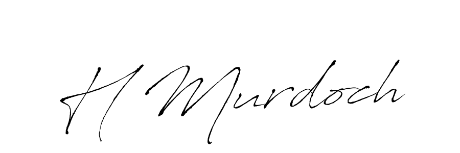 How to make H Murdoch name signature. Use Antro_Vectra style for creating short signs online. This is the latest handwritten sign. H Murdoch signature style 6 images and pictures png