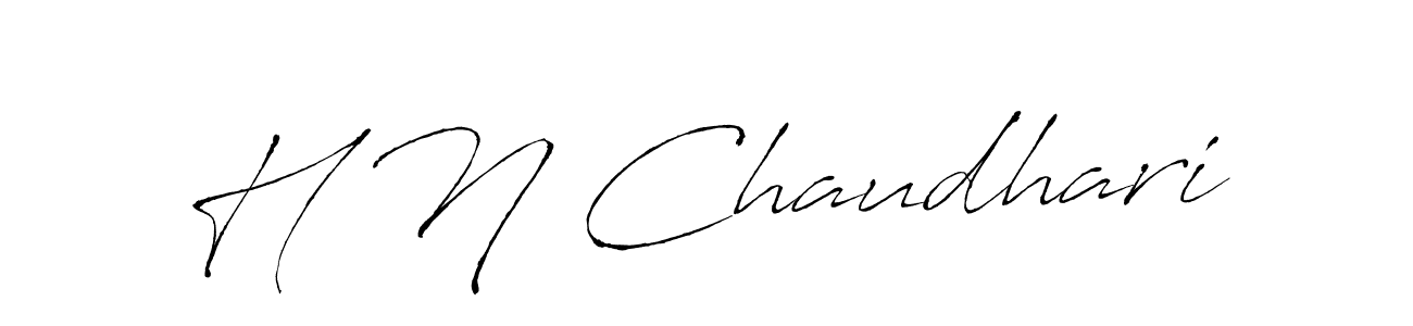 H N Chaudhari stylish signature style. Best Handwritten Sign (Antro_Vectra) for my name. Handwritten Signature Collection Ideas for my name H N Chaudhari. H N Chaudhari signature style 6 images and pictures png