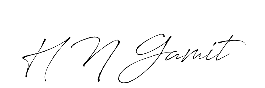 The best way (Antro_Vectra) to make a short signature is to pick only two or three words in your name. The name H N Gamit include a total of six letters. For converting this name. H N Gamit signature style 6 images and pictures png