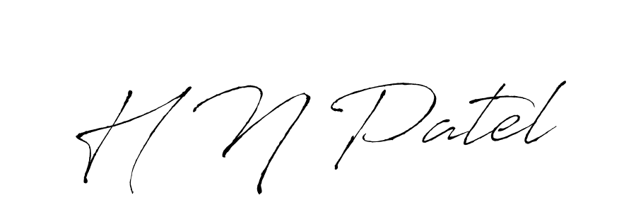 How to make H N Patel name signature. Use Antro_Vectra style for creating short signs online. This is the latest handwritten sign. H N Patel signature style 6 images and pictures png