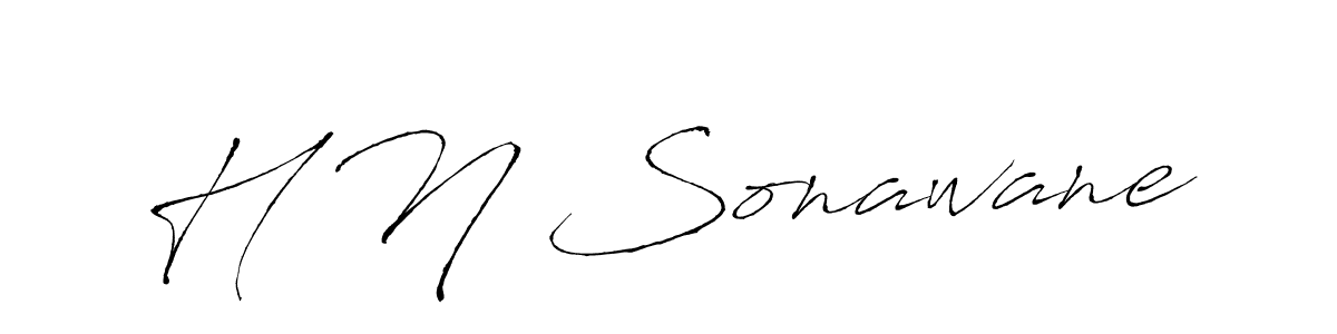 Make a beautiful signature design for name H N Sonawane. With this signature (Antro_Vectra) style, you can create a handwritten signature for free. H N Sonawane signature style 6 images and pictures png