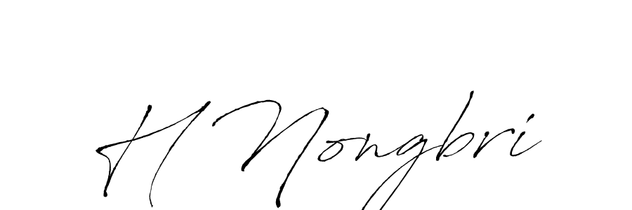 Make a beautiful signature design for name H Nongbri. With this signature (Antro_Vectra) style, you can create a handwritten signature for free. H Nongbri signature style 6 images and pictures png