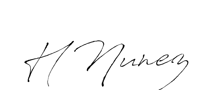 Use a signature maker to create a handwritten signature online. With this signature software, you can design (Antro_Vectra) your own signature for name H Nunez. H Nunez signature style 6 images and pictures png