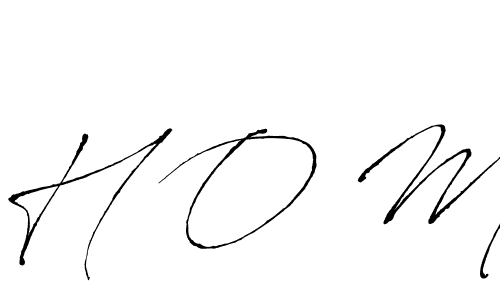 Create a beautiful signature design for name H O M. With this signature (Antro_Vectra) fonts, you can make a handwritten signature for free. H O M signature style 6 images and pictures png