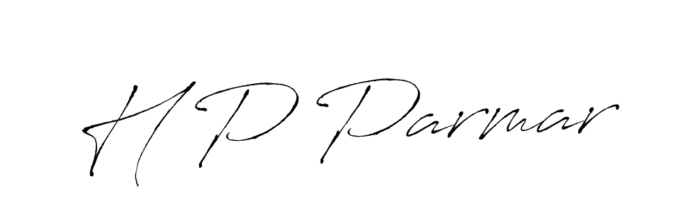 Use a signature maker to create a handwritten signature online. With this signature software, you can design (Antro_Vectra) your own signature for name H P Parmar. H P Parmar signature style 6 images and pictures png