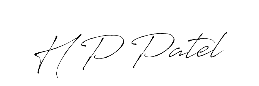 H P Patel stylish signature style. Best Handwritten Sign (Antro_Vectra) for my name. Handwritten Signature Collection Ideas for my name H P Patel. H P Patel signature style 6 images and pictures png