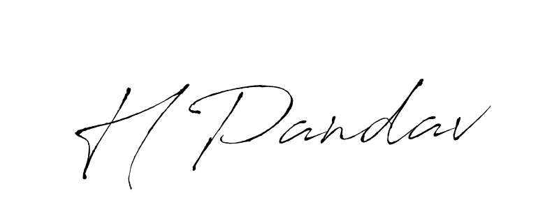 Create a beautiful signature design for name H Pandav. With this signature (Antro_Vectra) fonts, you can make a handwritten signature for free. H Pandav signature style 6 images and pictures png