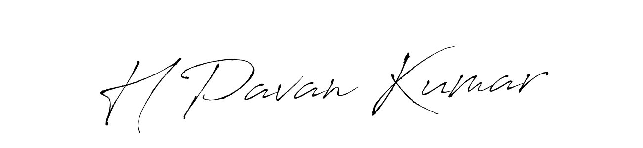 Create a beautiful signature design for name H Pavan Kumar. With this signature (Antro_Vectra) fonts, you can make a handwritten signature for free. H Pavan Kumar signature style 6 images and pictures png