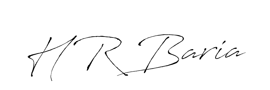 The best way (Antro_Vectra) to make a short signature is to pick only two or three words in your name. The name H R Baria include a total of six letters. For converting this name. H R Baria signature style 6 images and pictures png