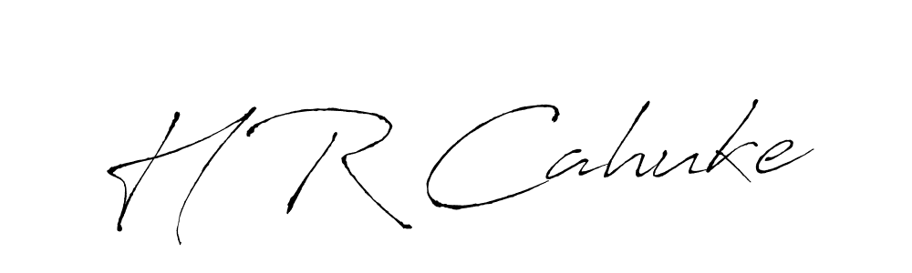 Also we have H R Cahuke name is the best signature style. Create professional handwritten signature collection using Antro_Vectra autograph style. H R Cahuke signature style 6 images and pictures png