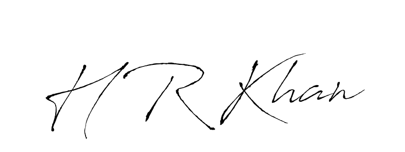 Similarly Antro_Vectra is the best handwritten signature design. Signature creator online .You can use it as an online autograph creator for name H R Khan. H R Khan signature style 6 images and pictures png