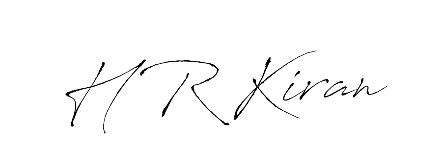 Use a signature maker to create a handwritten signature online. With this signature software, you can design (Antro_Vectra) your own signature for name H R Kiran. H R Kiran signature style 6 images and pictures png