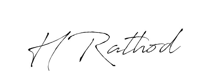 Create a beautiful signature design for name H Rathod. With this signature (Antro_Vectra) fonts, you can make a handwritten signature for free. H Rathod signature style 6 images and pictures png