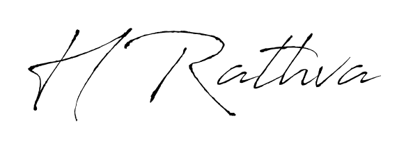 Explore multiple handwriting variations for H Rathva including this stunning Antro_Vectra design. Free to use across all platforms. H Rathva signature style 6 images and pictures png
